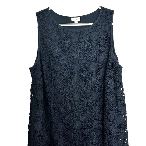 J. Jill Blue Sleeveless Lace Dress - Picture 6 of 11